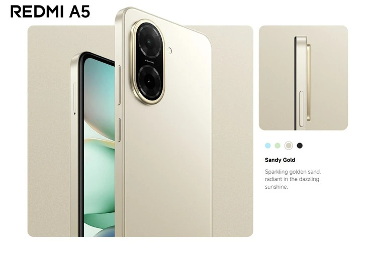 گوشی موبایل شیائومی مدل Redmi A5 4G دو سیم کارت ظرفیت 64 گیگابایت و رم 3 گیگابایت - پک گلوبال -ریجستری شده و همراه با کد فعالسازی-ویژه فروش اقساطی با اسنپ پی و ترب پی