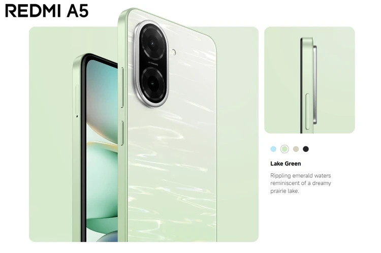 گوشی موبایل شیائومی مدل Redmi A5 4G دو سیم کارت ظرفیت 64 گیگابایت و رم 3 گیگابایت - پک گلوبال -ریجستری شده و همراه با کد فعالسازی-ویژه فروش اقساطی با اسنپ پی و ترب پی