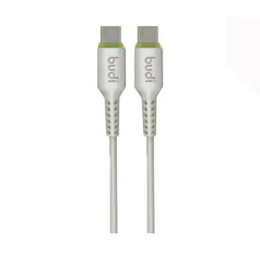 کابل فست شارژ USB-C به USB-C بودی مدل Budi DC158TT10 توان 65 وات طول 1 متر